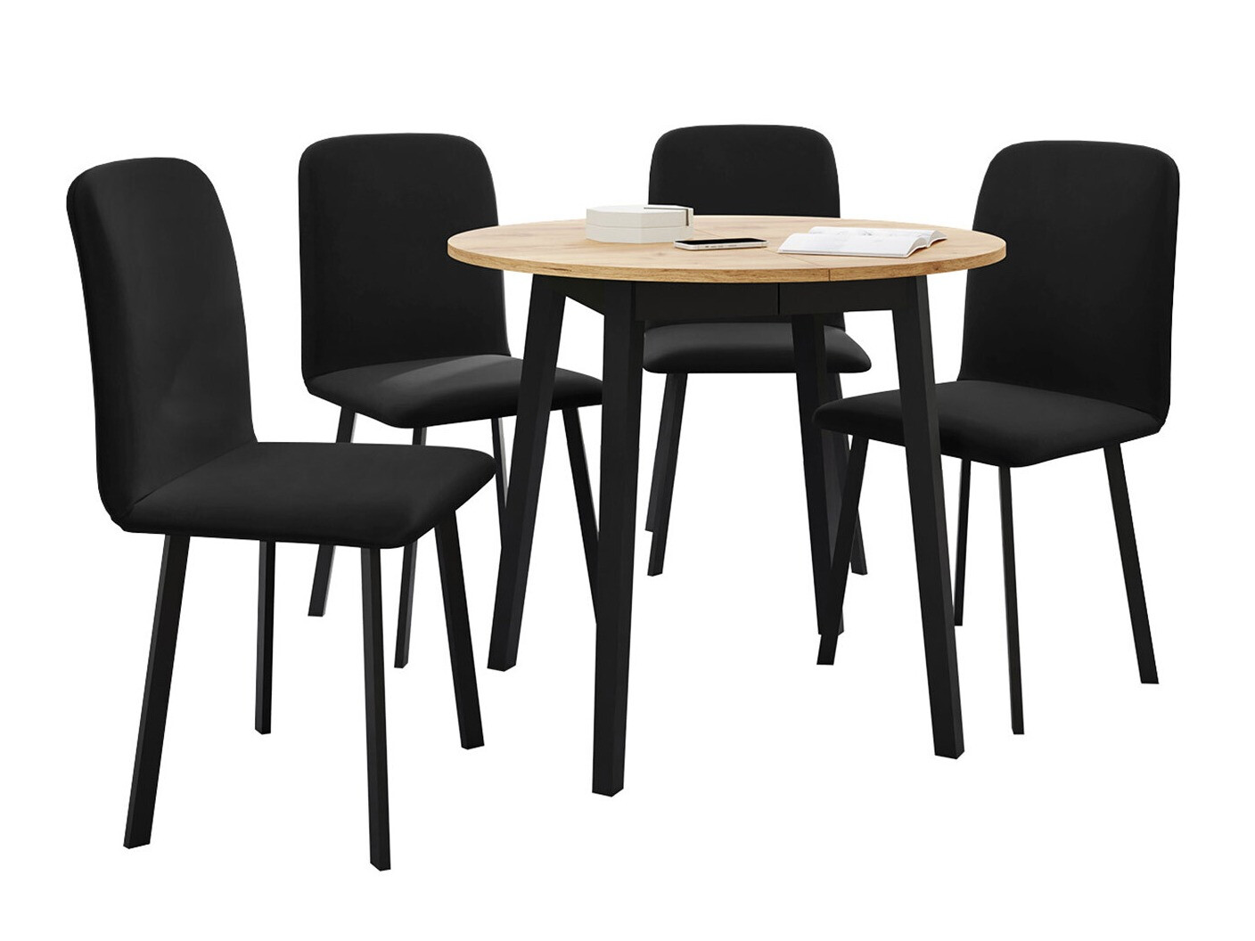 Set de mese Edmond 119 (Stejar Craft auriu + Negru)