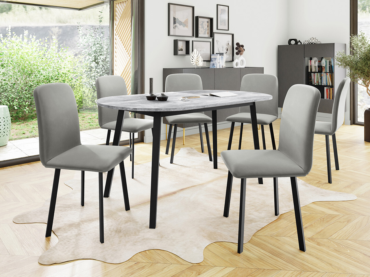 Set de dining Edmond 121 (Amor Velvet 4318)