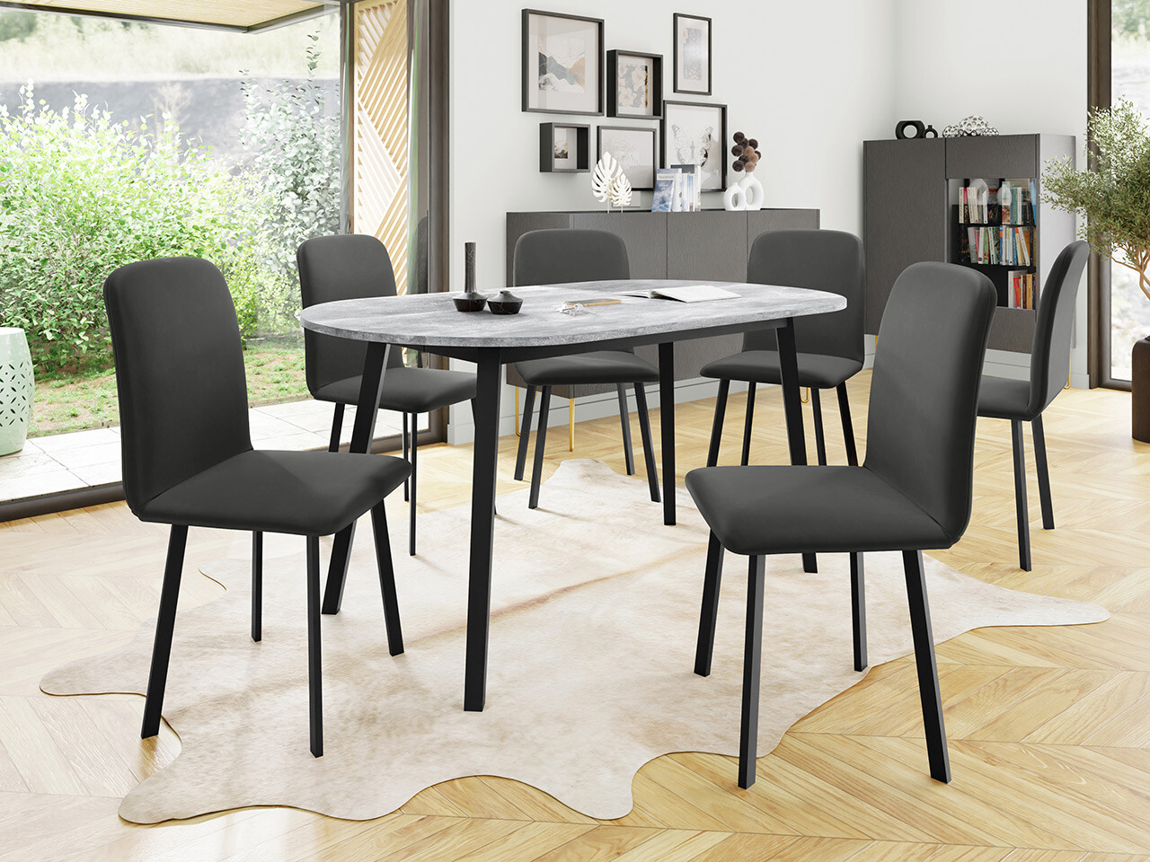 Set de dining Edmond 121 (Amor Velvet 4321)