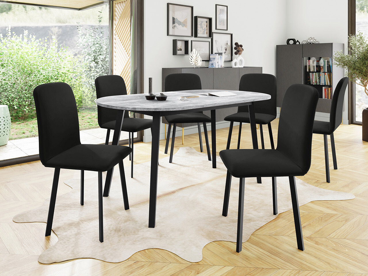 Set de dining Edmond 121 (Amor Velvet 4322)