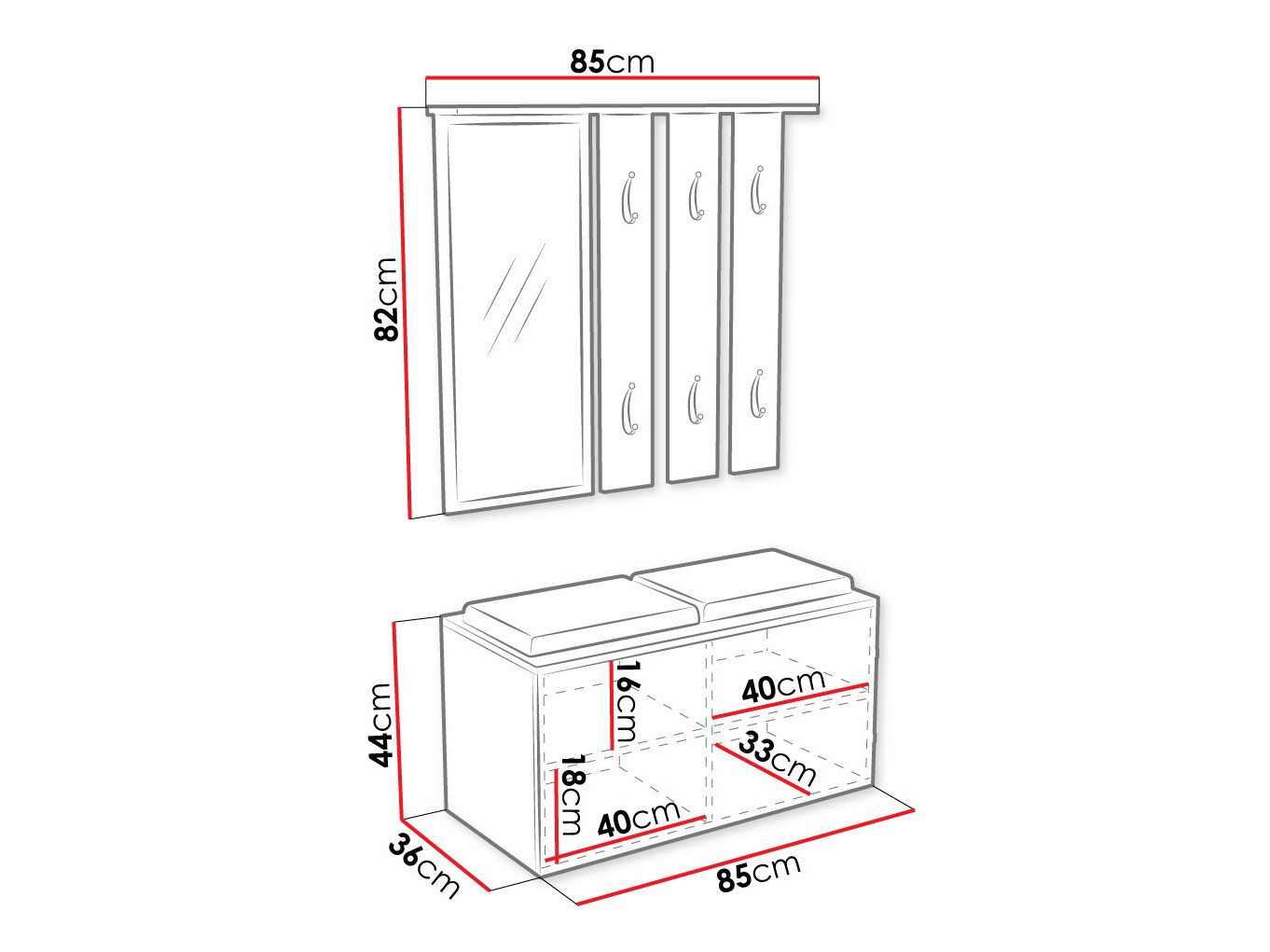 Set de hol Ferrus (Alb)