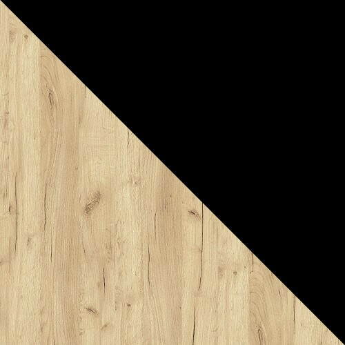 Set de mese Edmond 121 (Stejar Craft auriu + Negru)