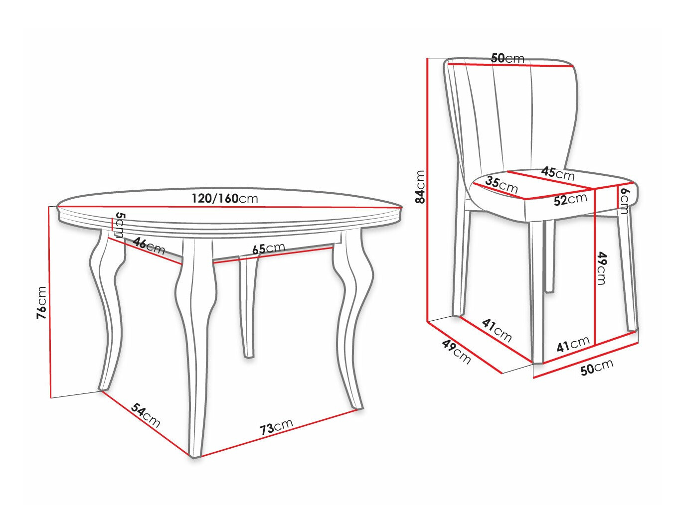 Set de dining Racine 140 (Baloo 2072)