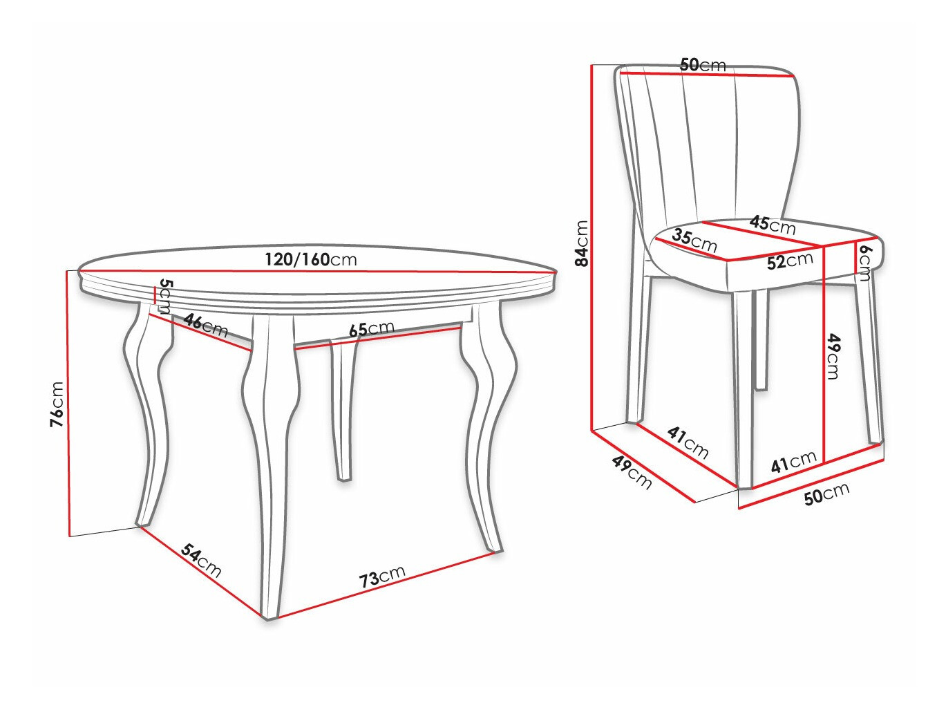 Set de dining Racine 140 (Baloo 2085)