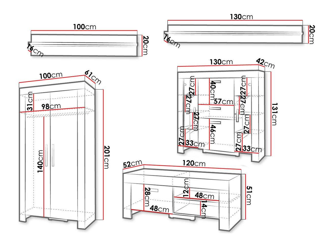 Set de living Melfeli 127 (Stejar Sonoma)