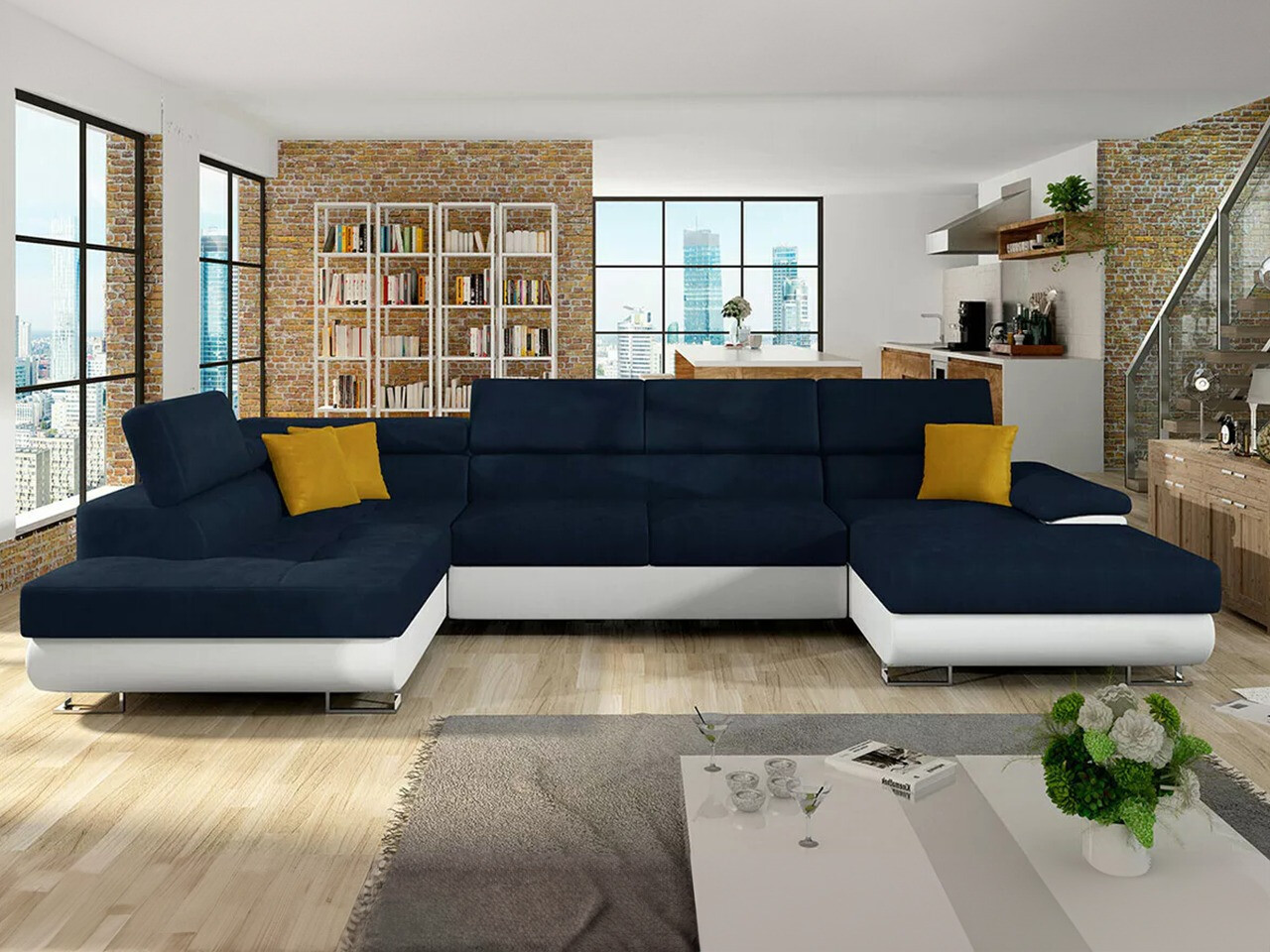 Colțar Comfivo Ruta IV (Soft 017 + Uttario Velvet 2967 + Uttario Velvet 2959)