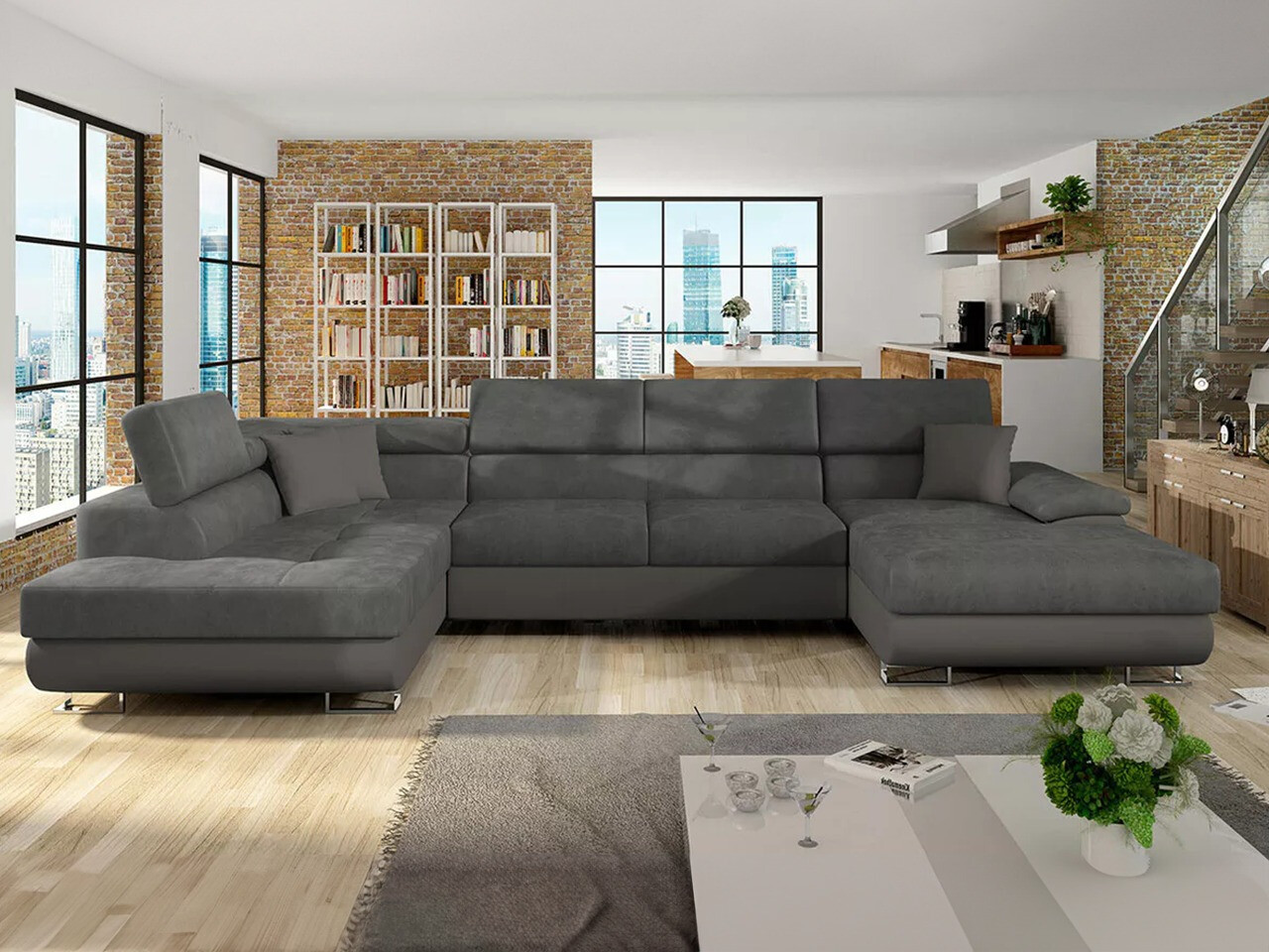 Colțar Comfivo Ruta IV (Soft 029 + Uttario Velvet 2971 + Soft 029)