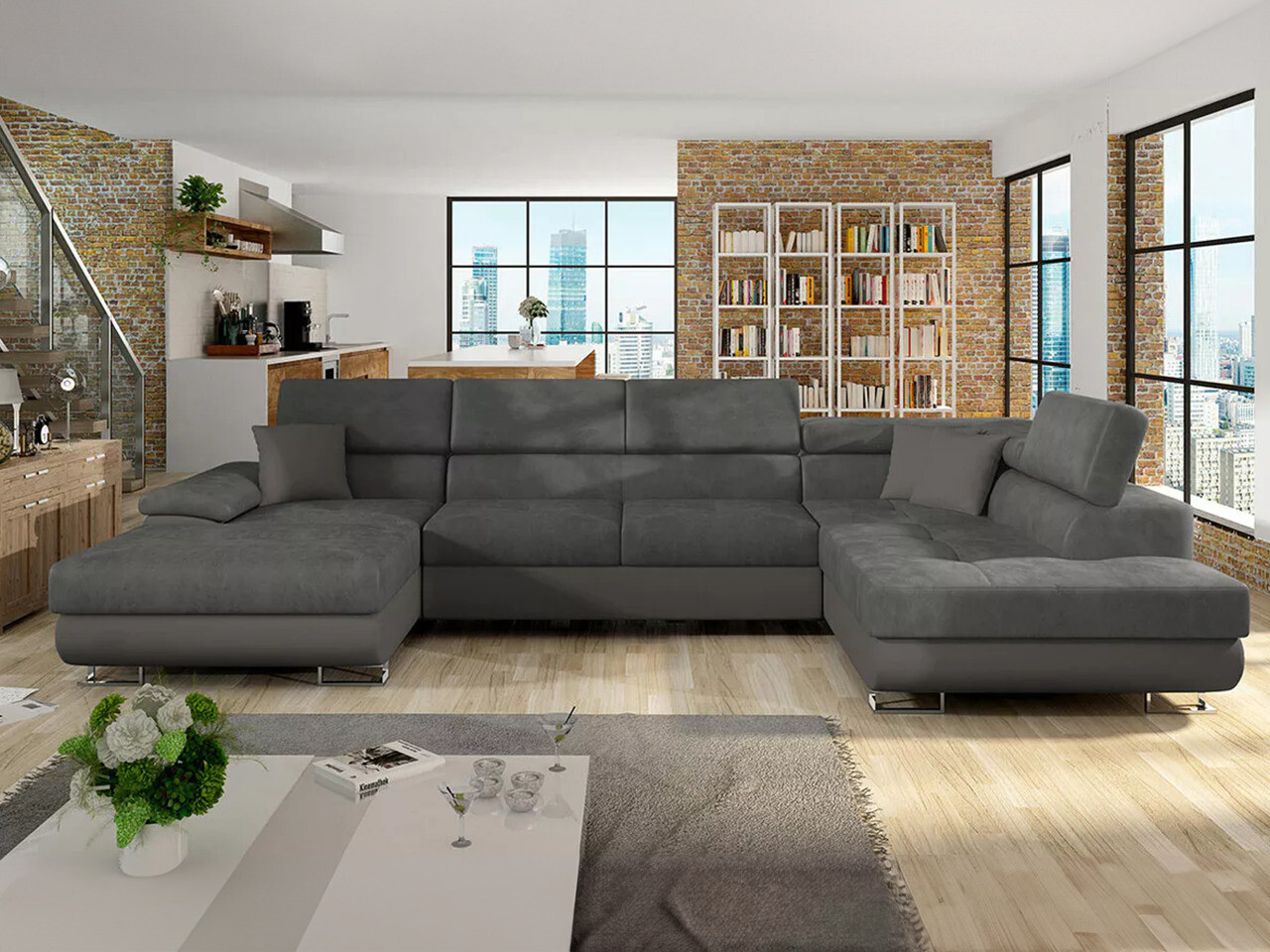 Colțar Comfivo Ruta IV (Soft 029 + Uttario Velvet 2971 + Soft 029)