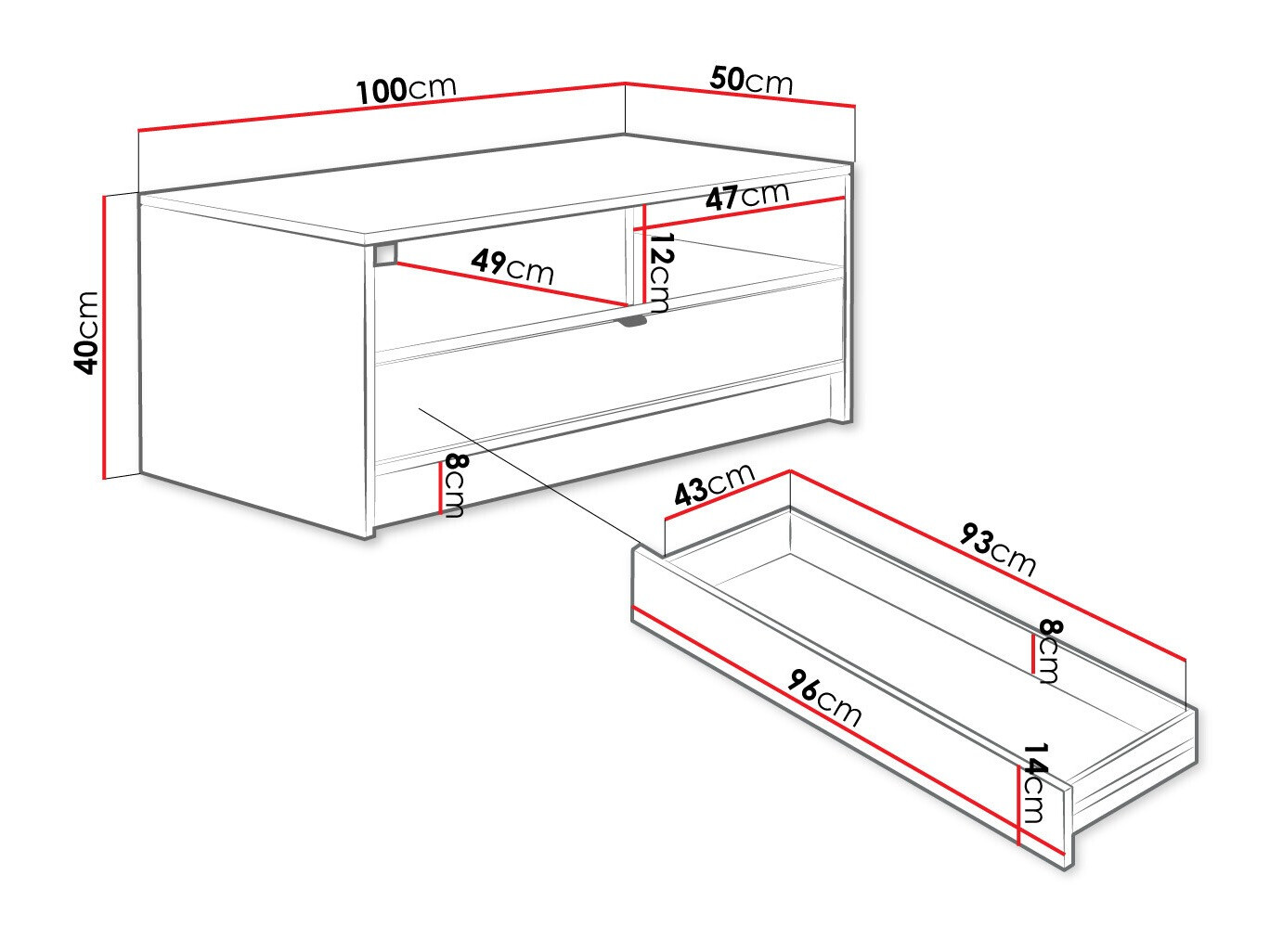 Măsuță de cafea Comfivo Papilio (Negru)