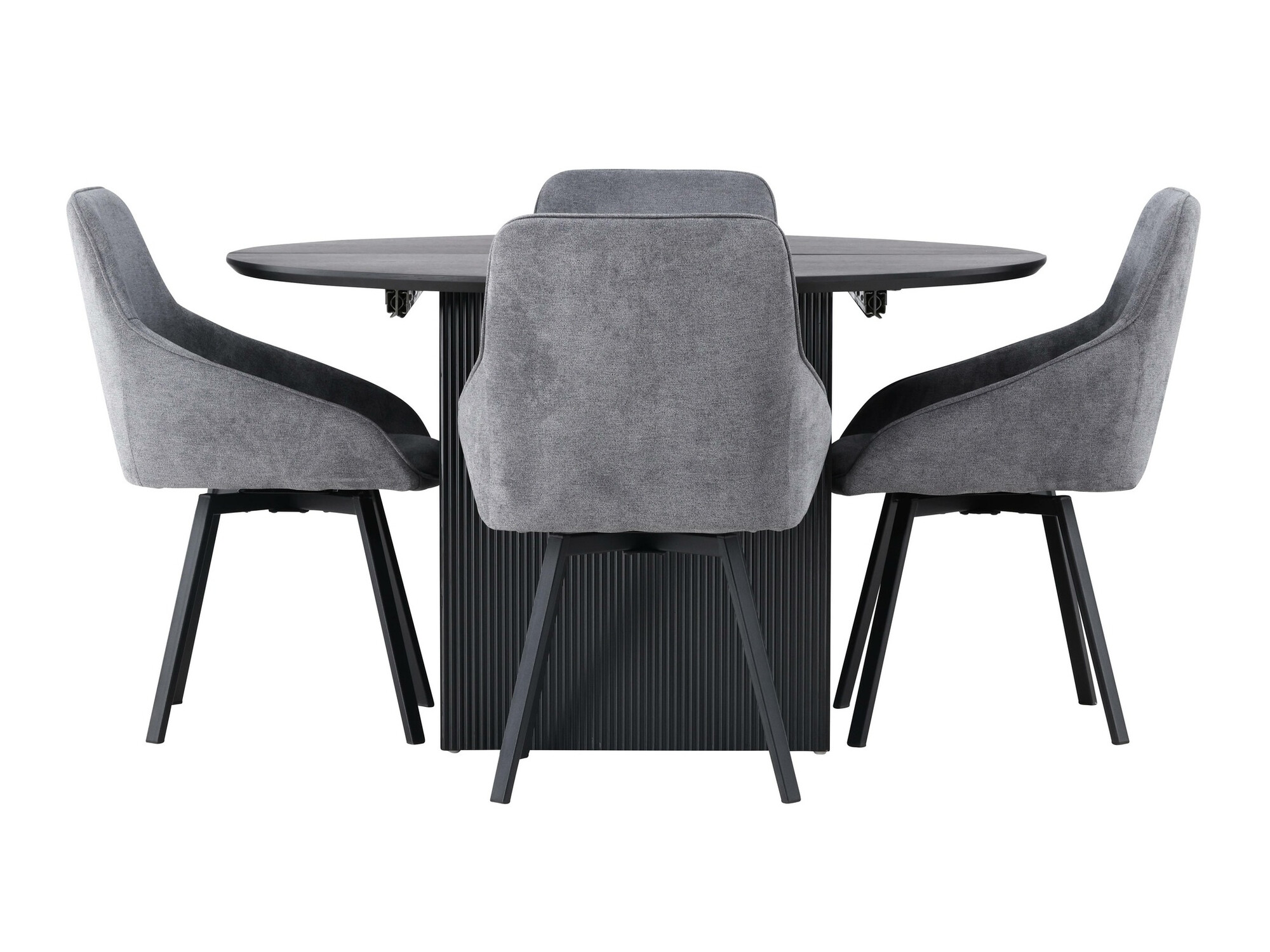Set de dining Dallas 4335 (Negru + Gri închis)