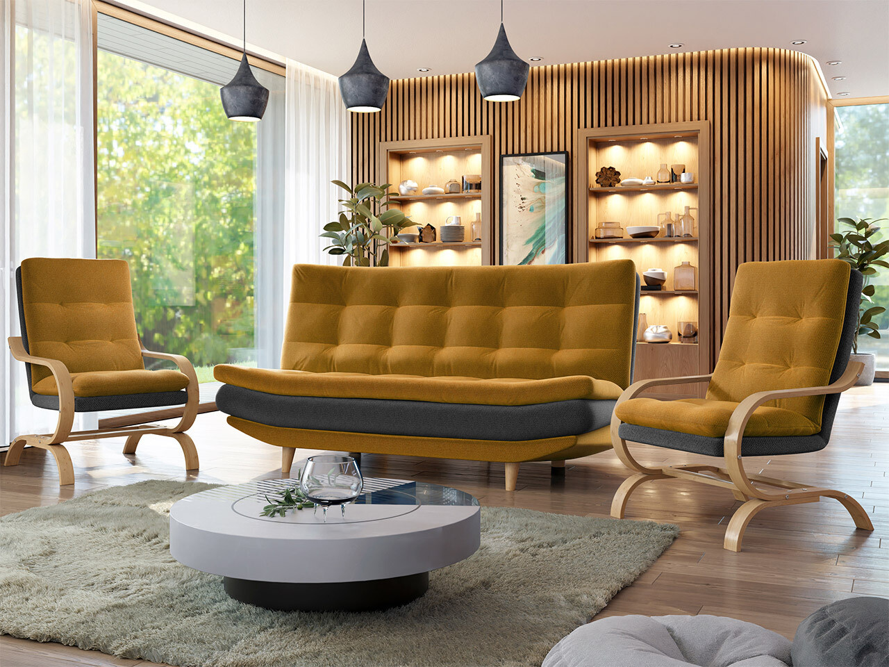 Set mobilier tapițat Carlsbad 122 (Kronos 01 + Kronos 22)