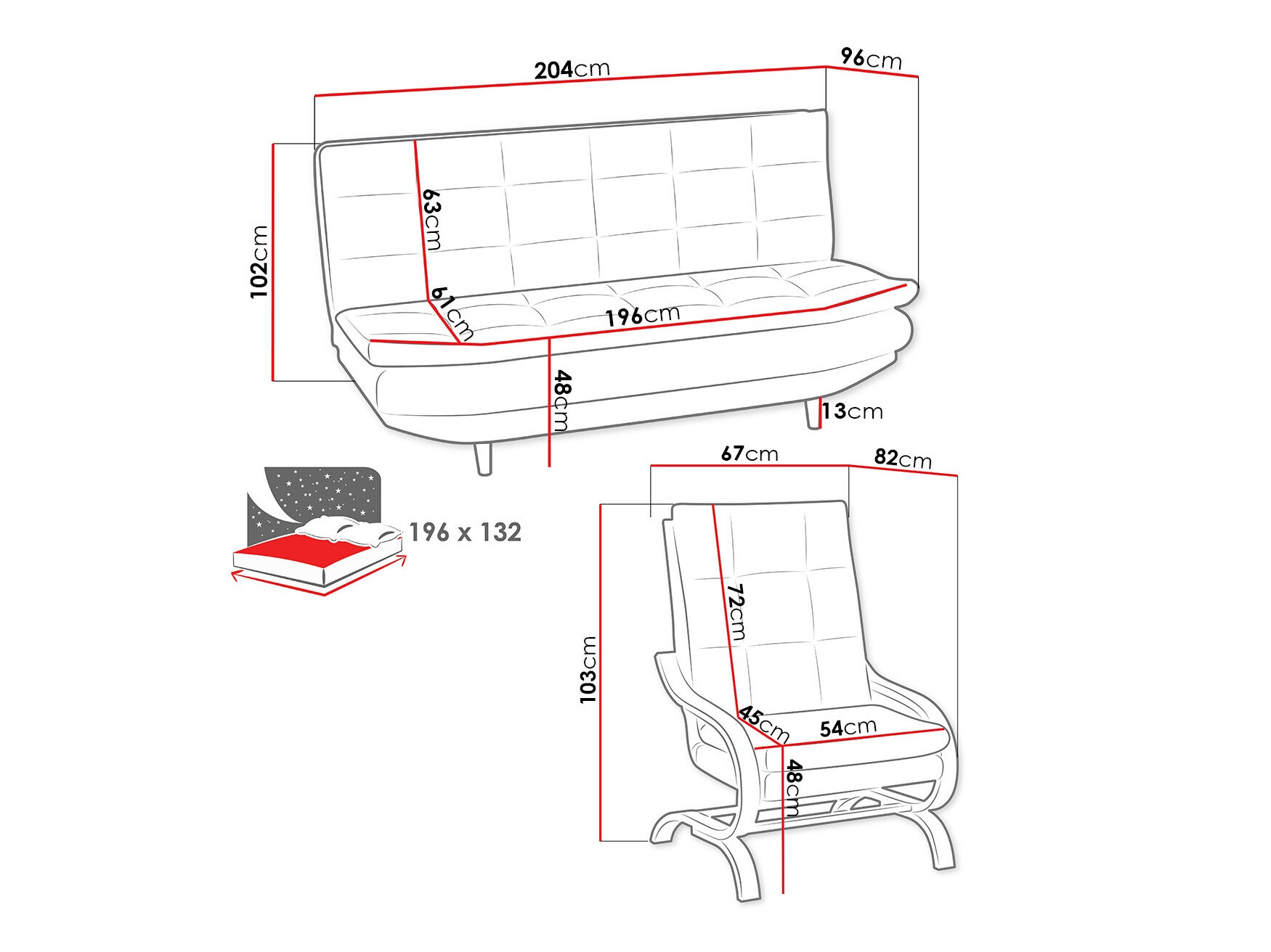 Set mobilier tapițat Carlsbad 122 (Kronos 01 + Kronos 22)