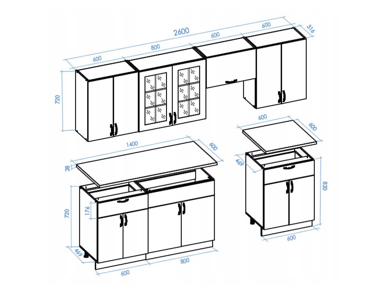 Set de bucătărie Houston Lumen III