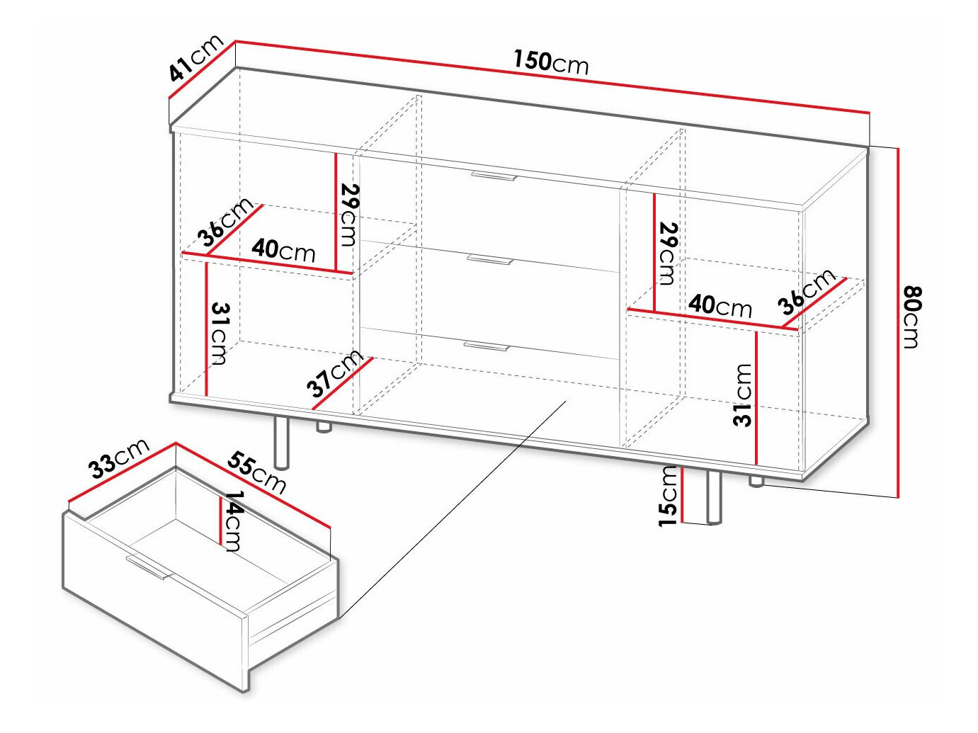 Comodă Decus I (Cașmir)