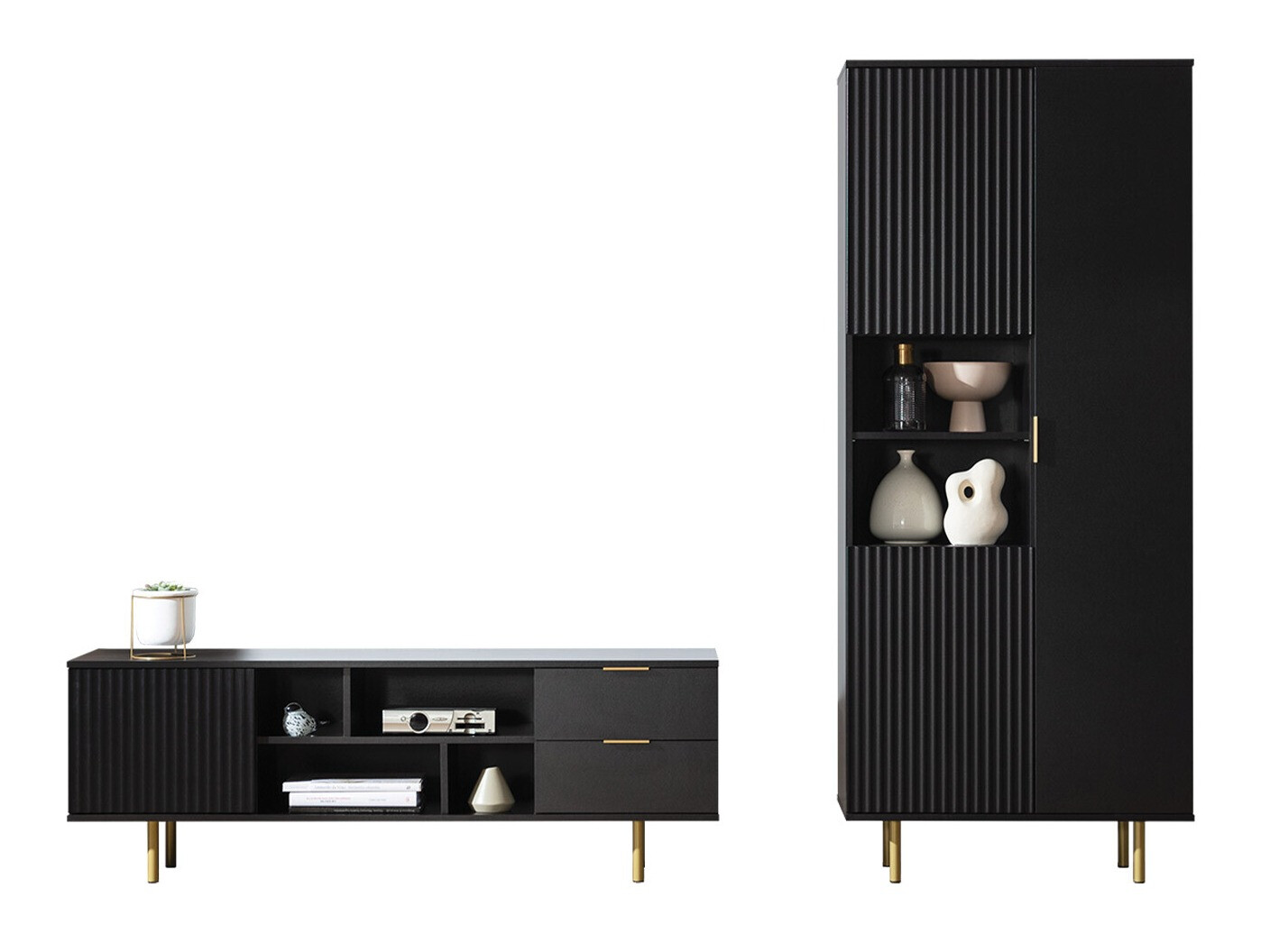 Set de living Decus III (Negru)