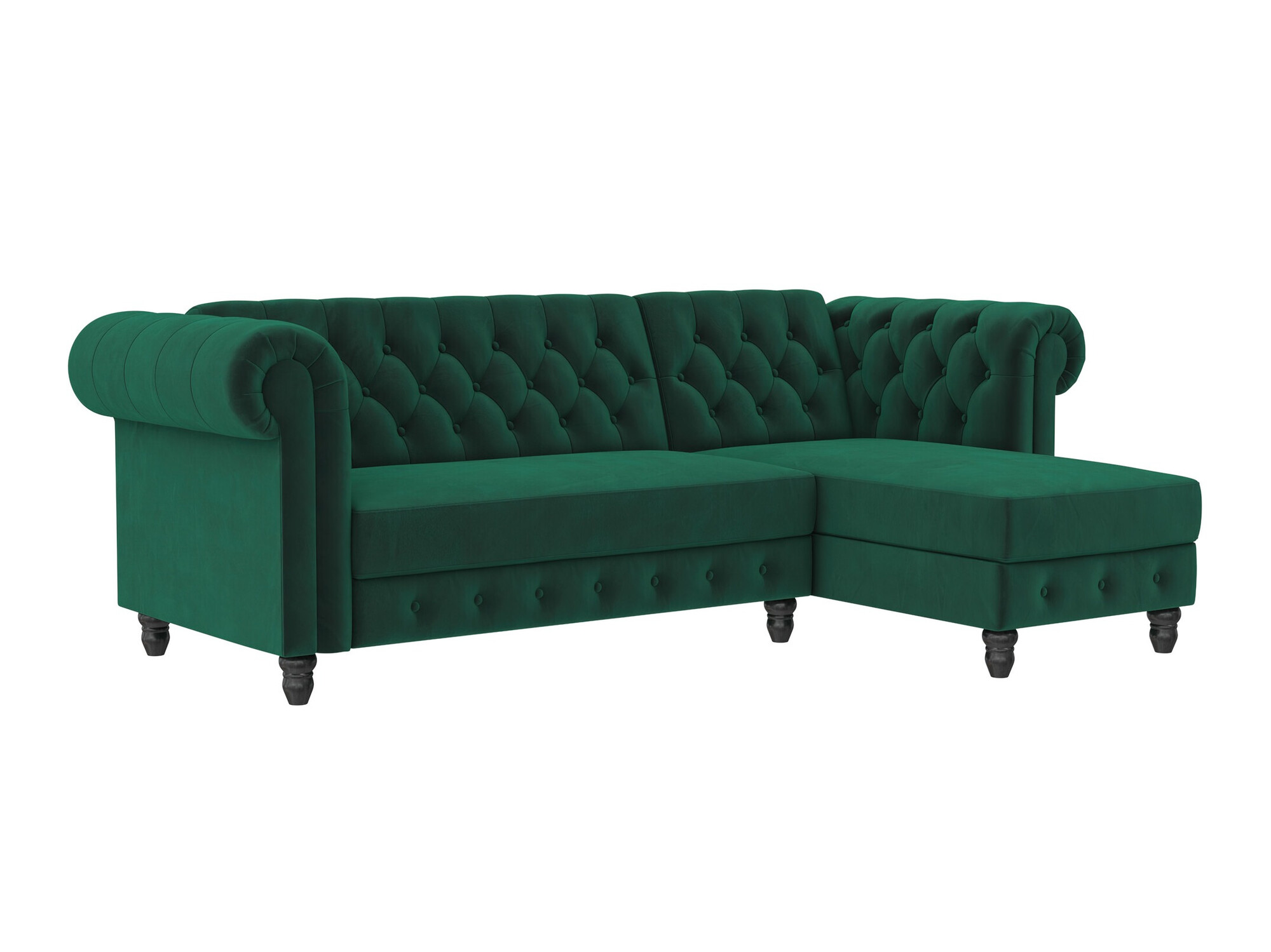Chesterfield colțar Tulsa 622 (Verde închis)