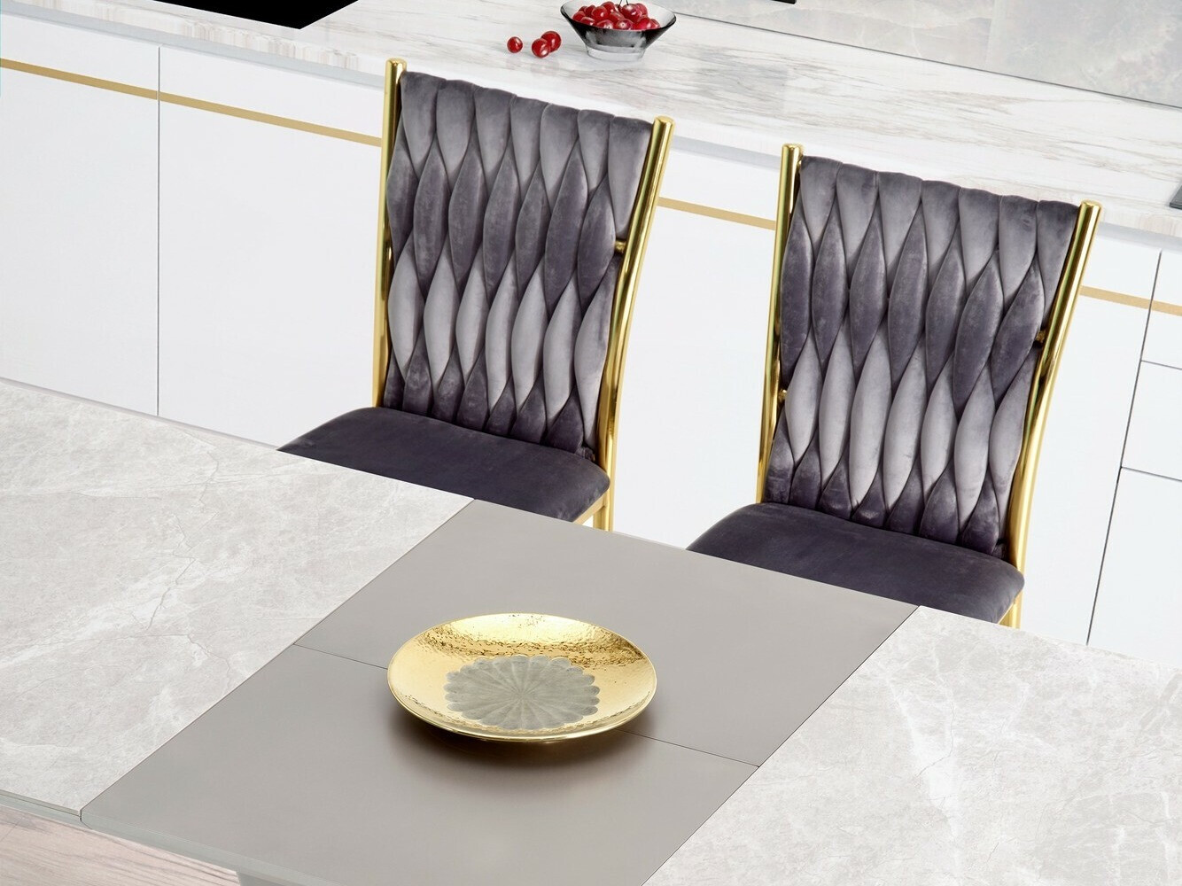 Scaun Houston 1139 (Gri + Auriu)