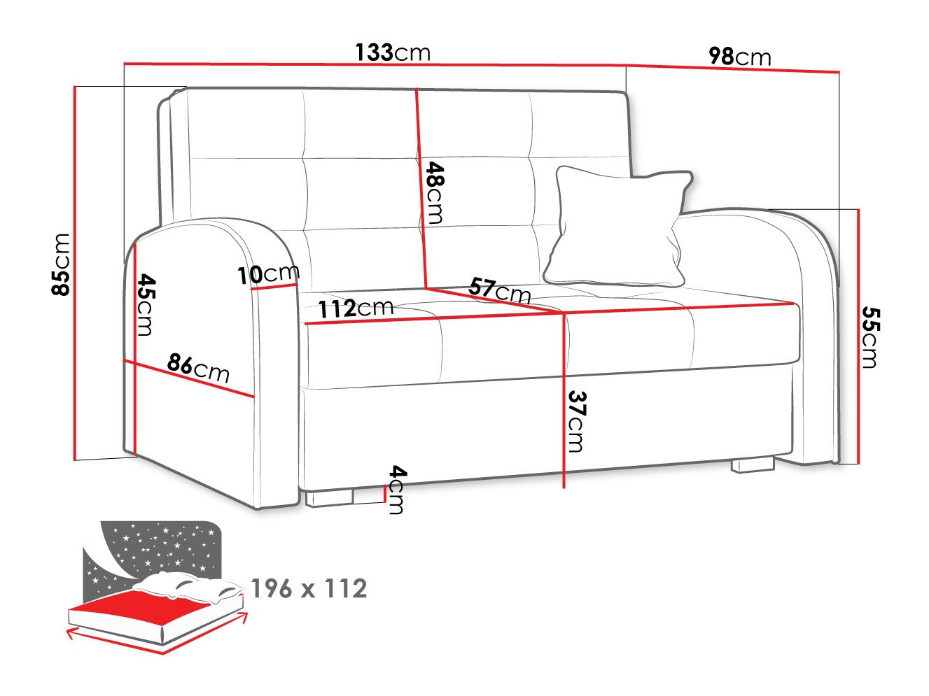 Canapea extensibilă Silona II (Kronos 01)