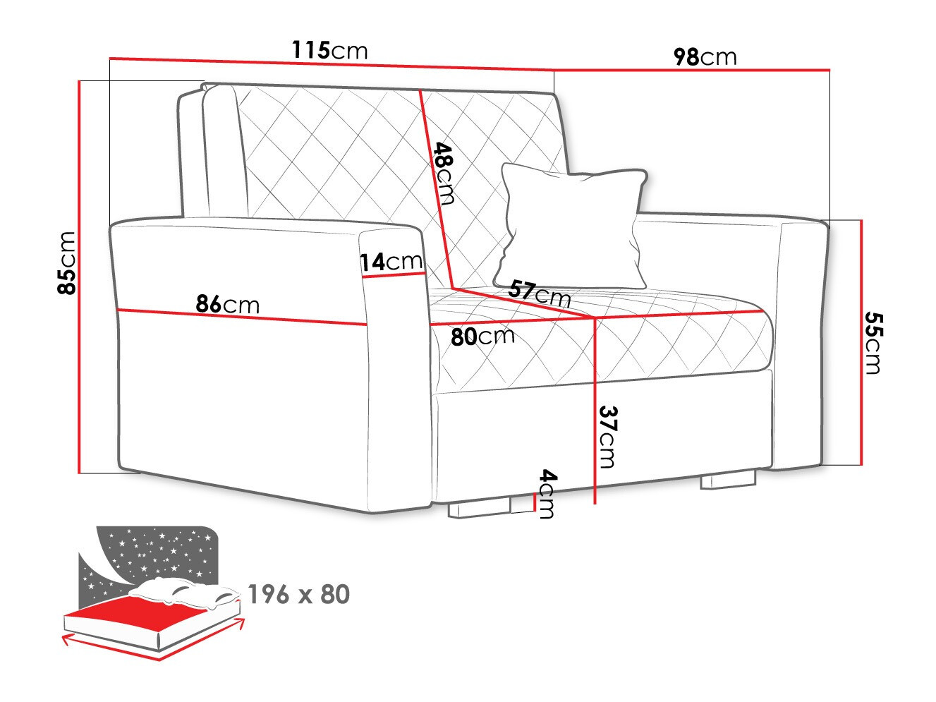Fotoliu Clarona I (Zanzibar 190)