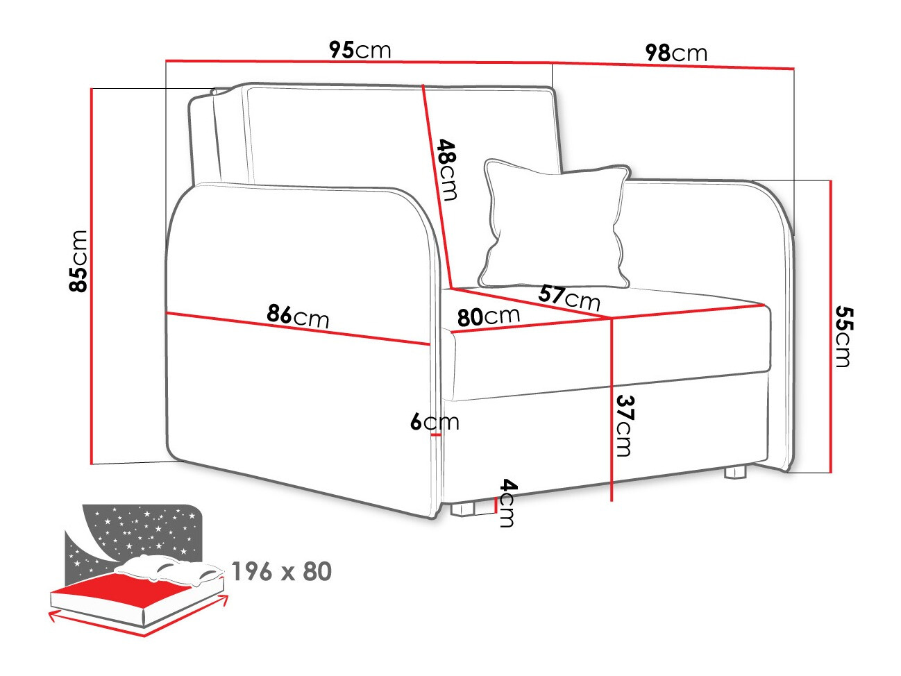 Fotoliu Lirael I (Mono 241)