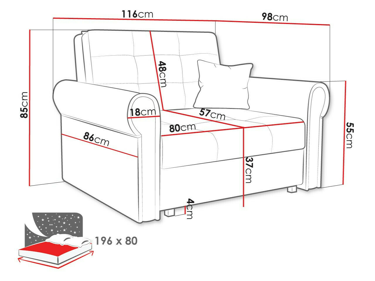 Fotoliu Aquala I (Mono 232)