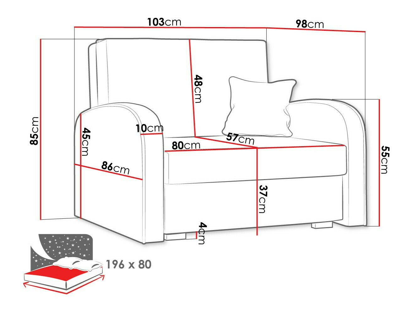 Fotoliu Galona I (Mono 244 + Sorriso 4)