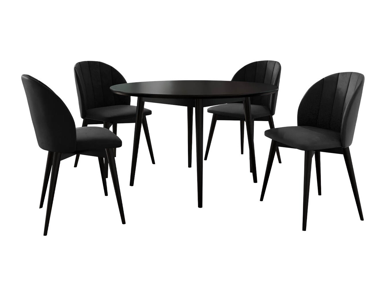 Set de dining Racine 127 (Negru + Magic Velvet 2219)