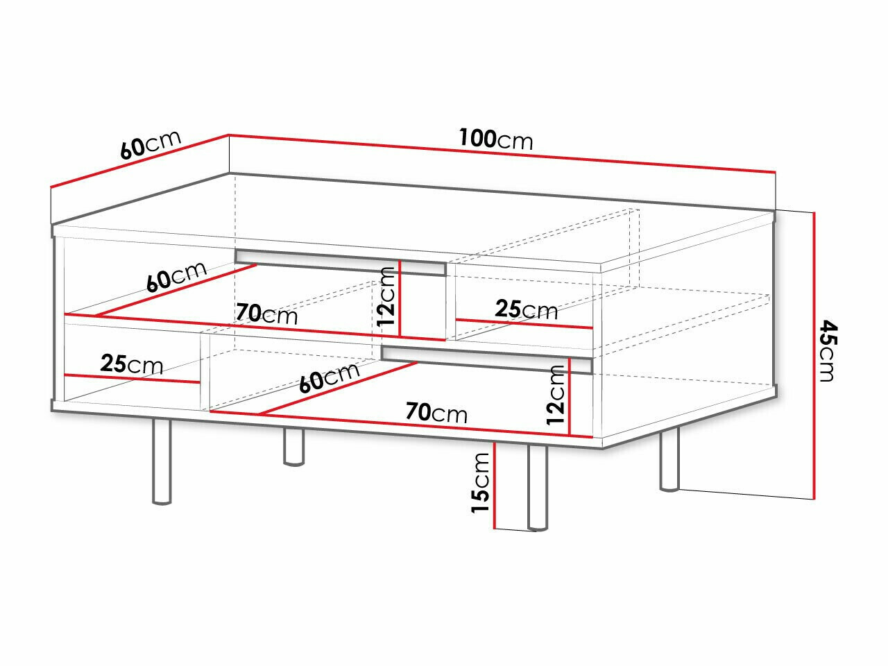 Măsuță de cafea Decus (Cașmir)