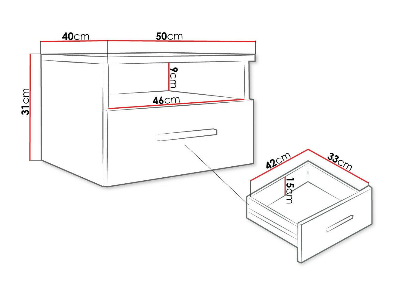 Noptieră Comfivo Pastor