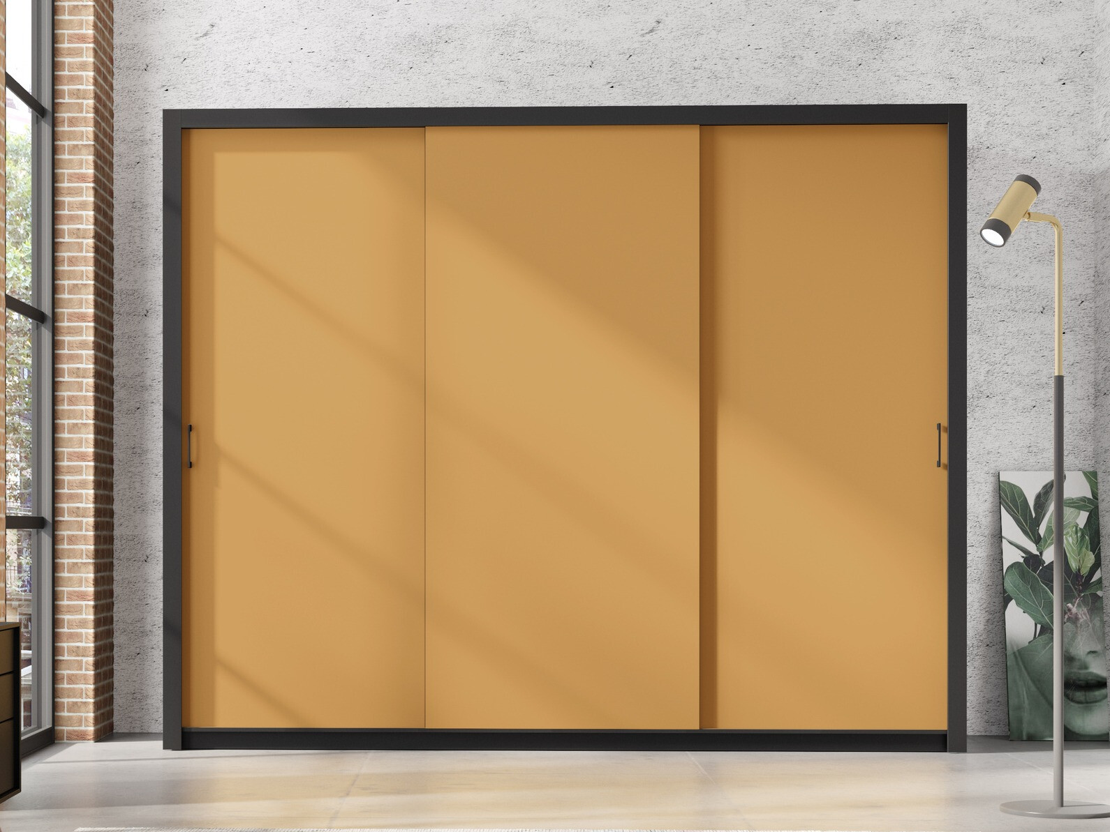 Dulap Murrieta 193 (Negru + Galben)