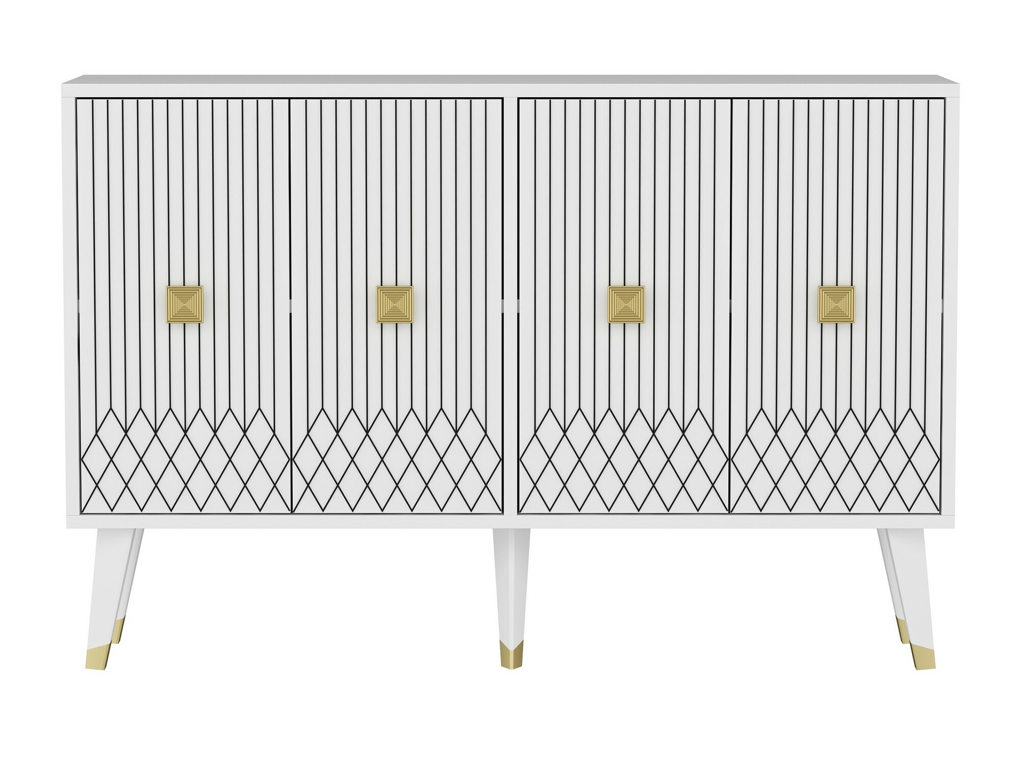 Bufet Dunliru 100 (Alb + Auriu)