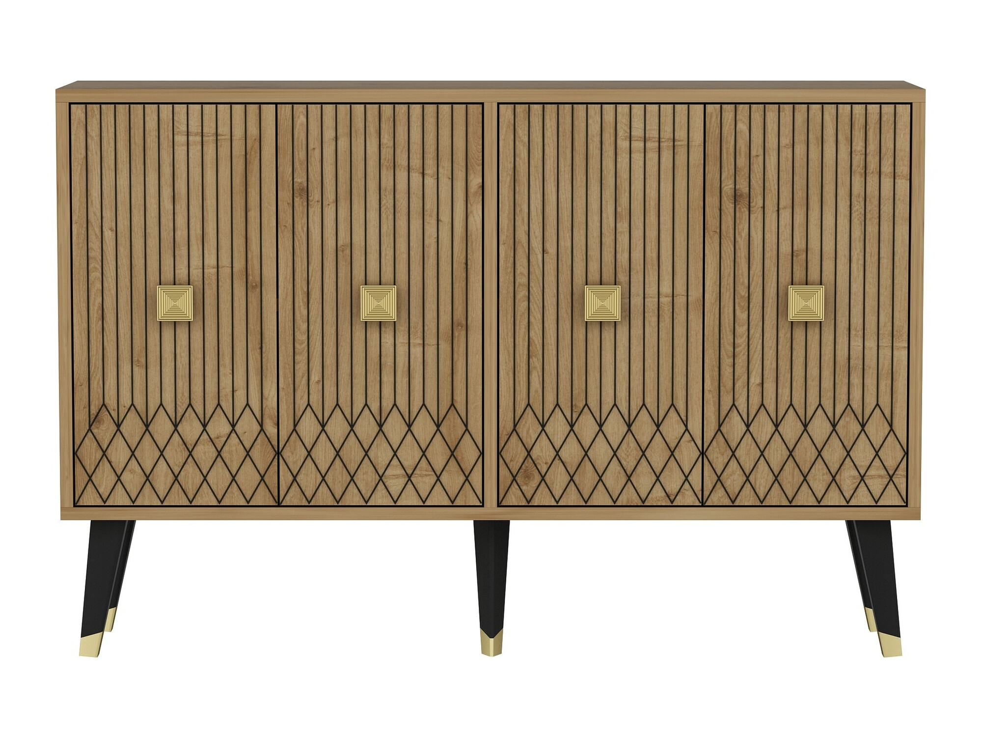 Bufet Dunliru 100 (Stejar + Auriu)