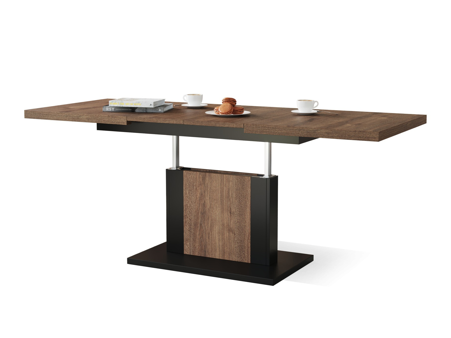 Transforming măsuță de cafea Glendale 103 (Stejar închis + Negru)