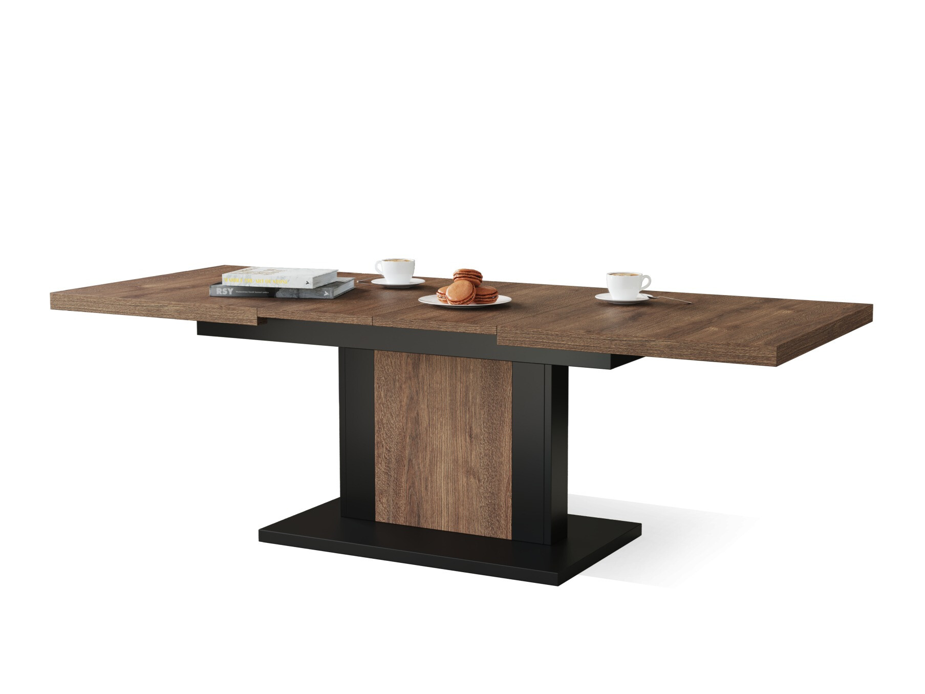 Transforming măsuță de cafea Glendale 103 (Stejar închis + Negru)
