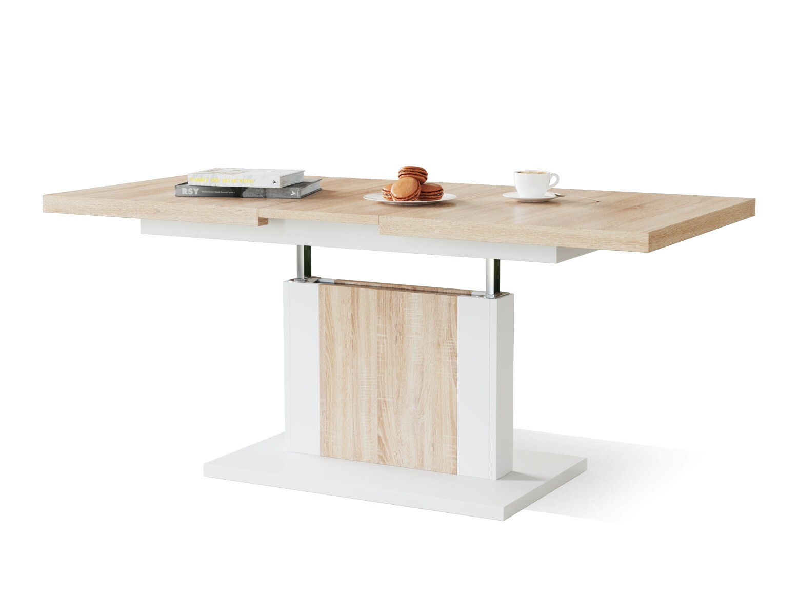 Transforming măsuță de cafea Glendale 103 (Stejar Sonoma + Alb)
