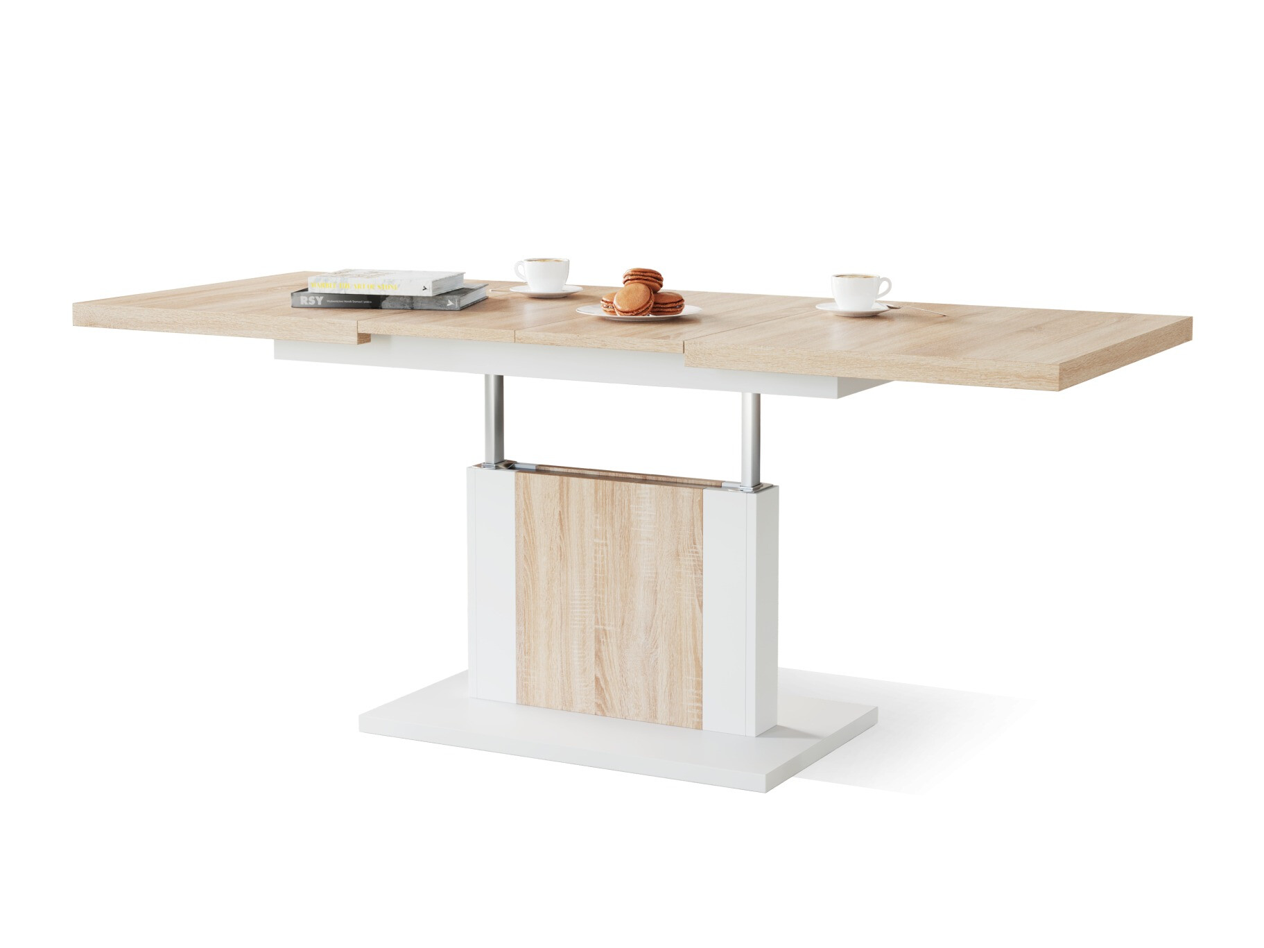 Transforming măsuță de cafea Glendale 103 (Stejar Sonoma + Alb)