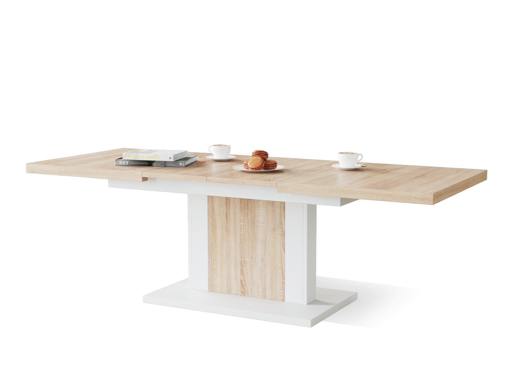 Transforming măsuță de cafea Glendale 103 (Stejar Sonoma + Alb)