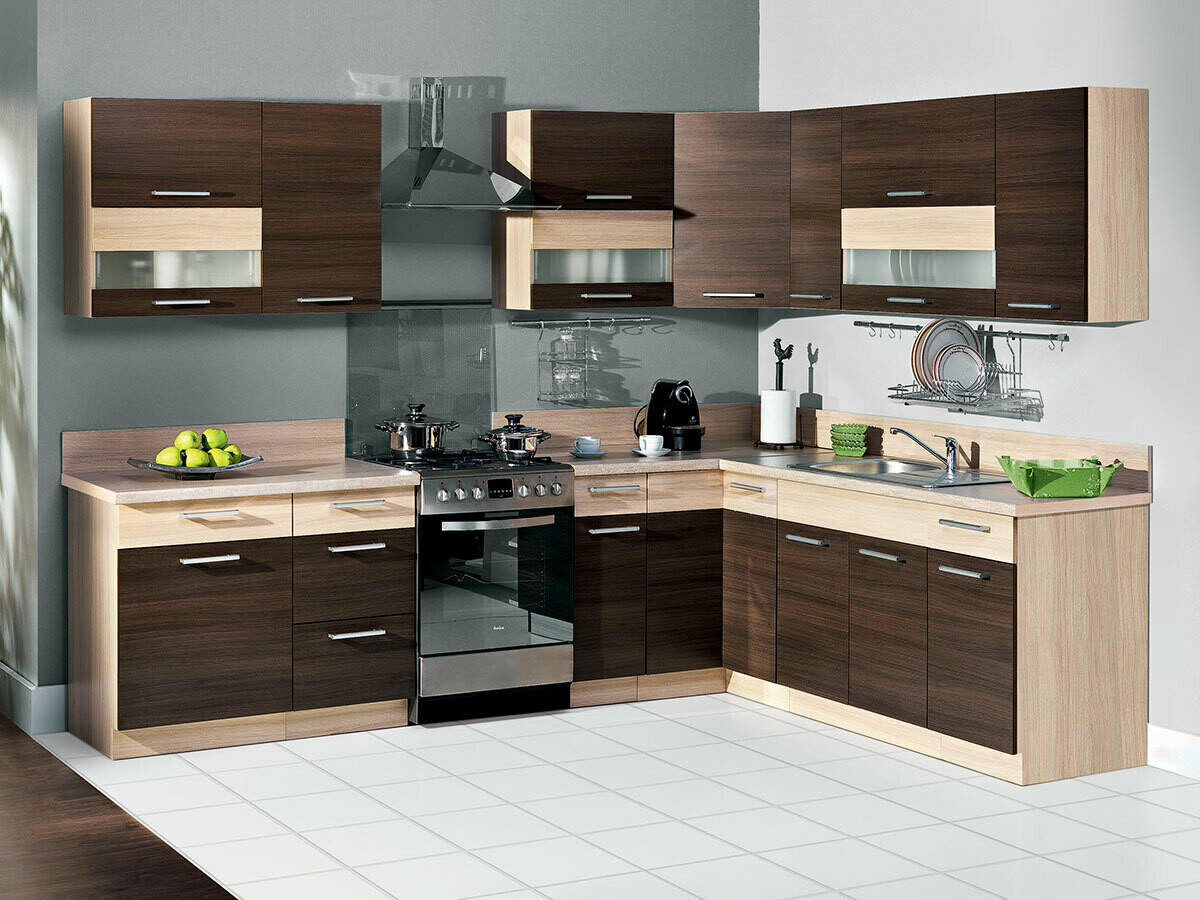 Dulap modular de colț suspendat Mode Dark 108