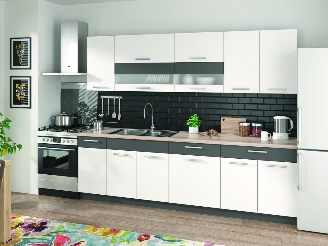 Dulap modular de colț suspendat Mode White 108