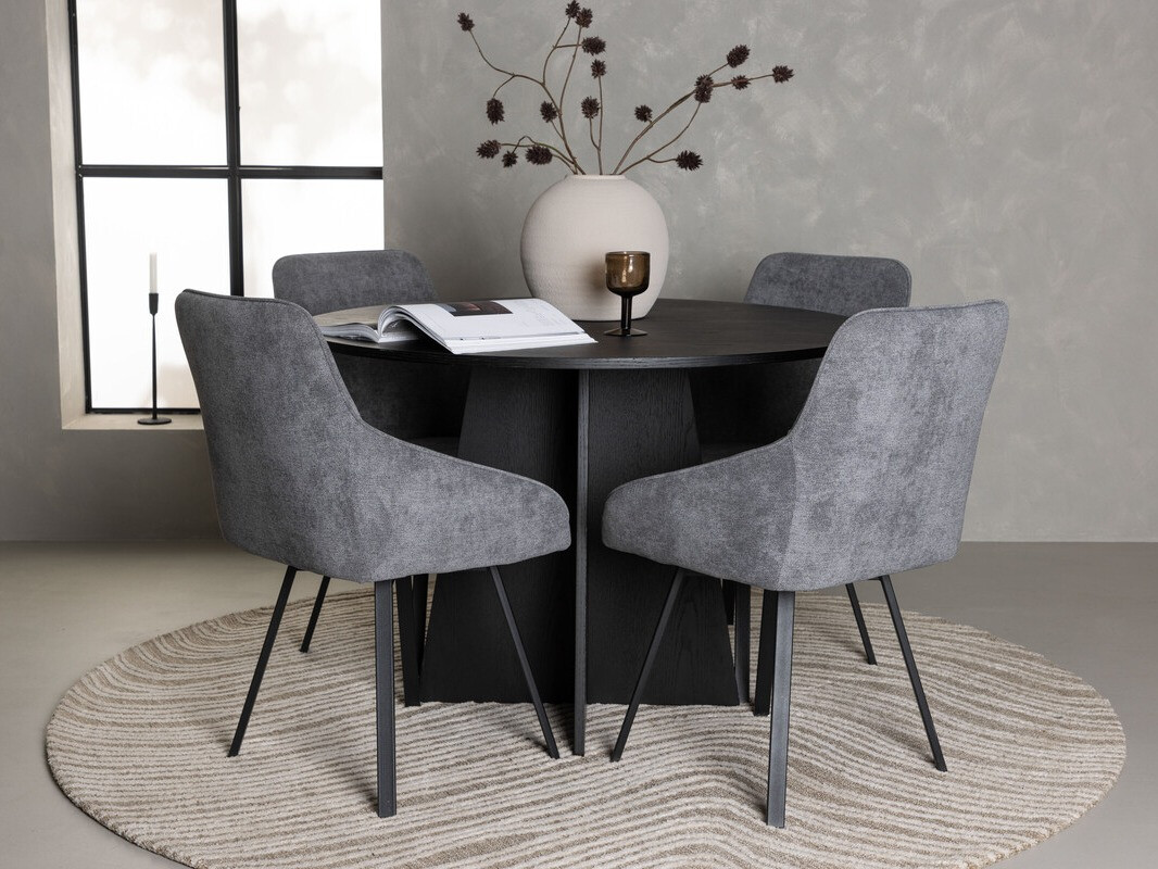 Set de mese Dallas 4325 (Gri inchis + Negru)