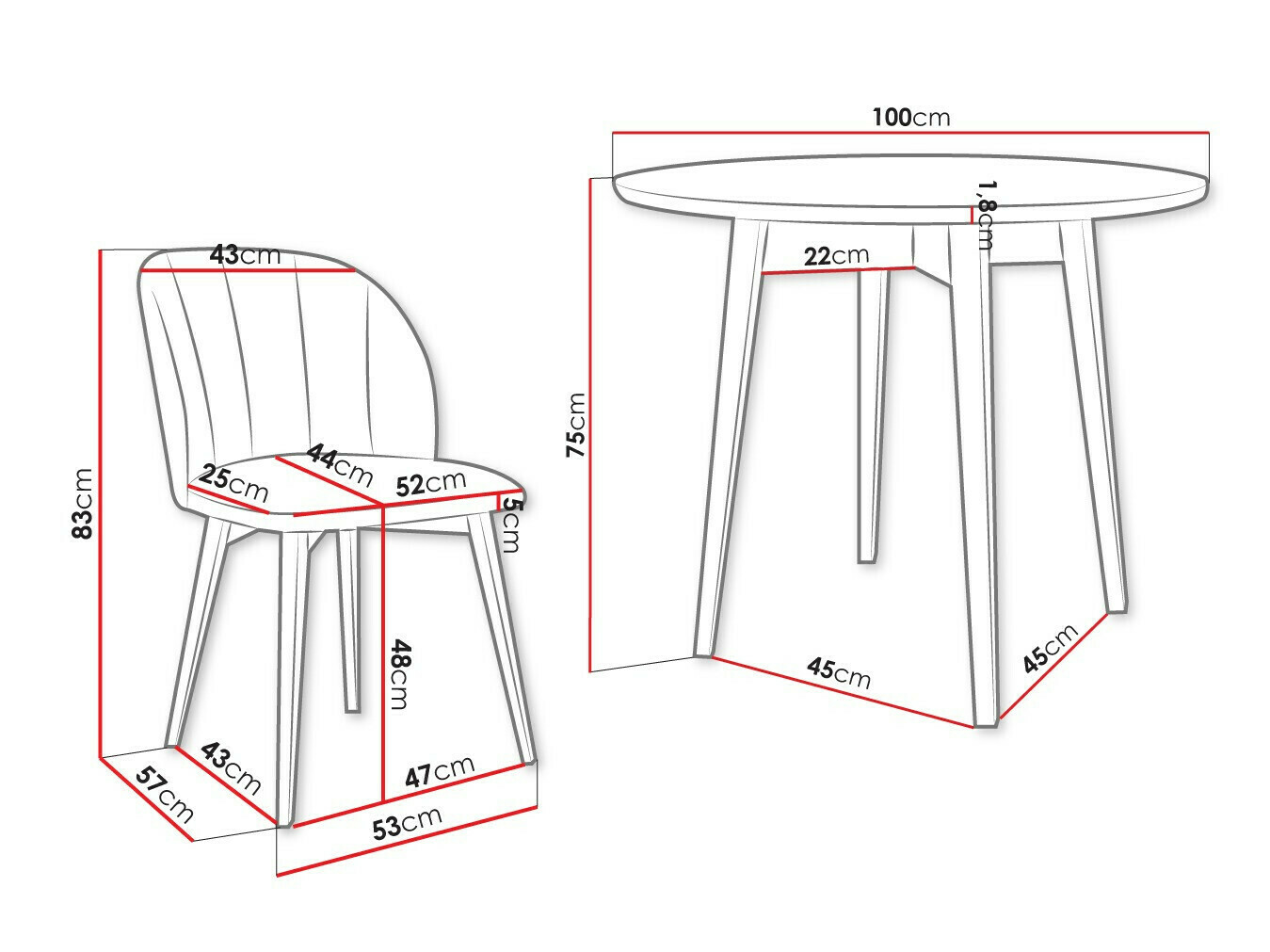 Set de dining Racine 127 (Maro + Magic Velvet 2225)