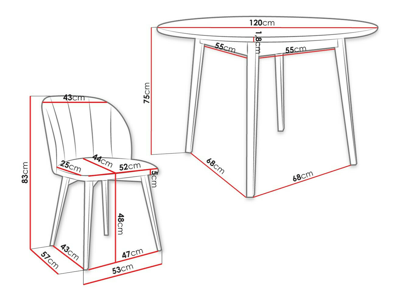 Set de dining Racine 136