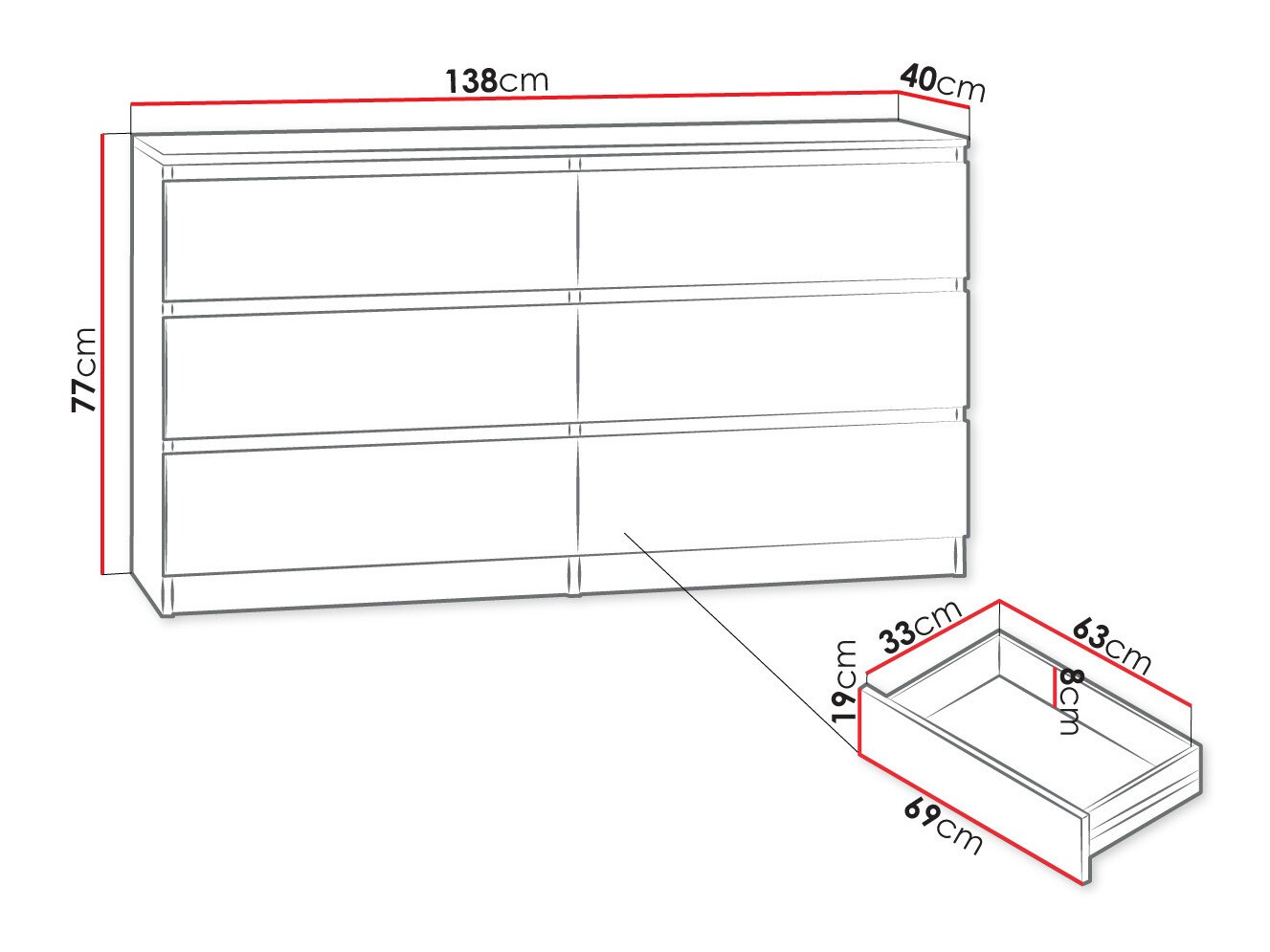 Comodă Comfivo Structor II (Negru)