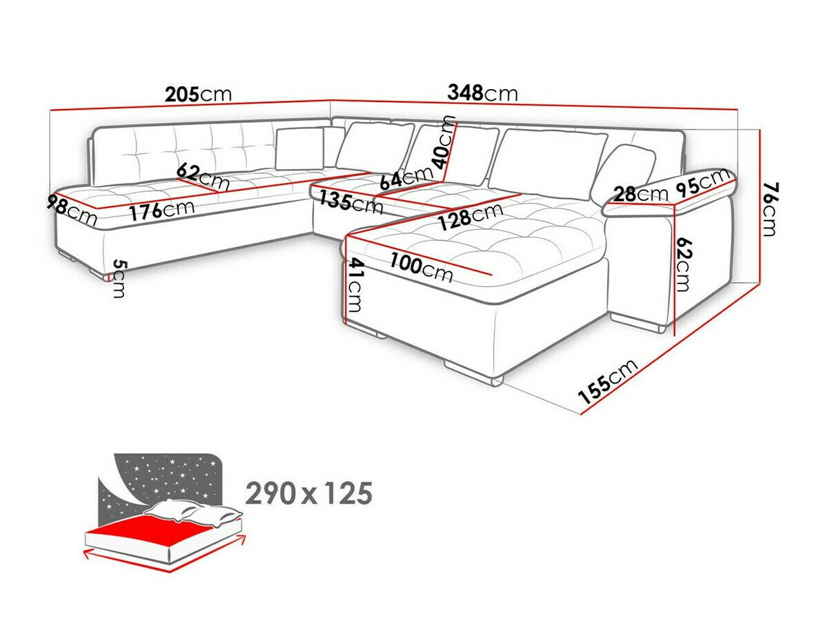 Colțar Comfivo Gemma VI (Magic Velvet 2225-151 + Venus Velvet 2941)