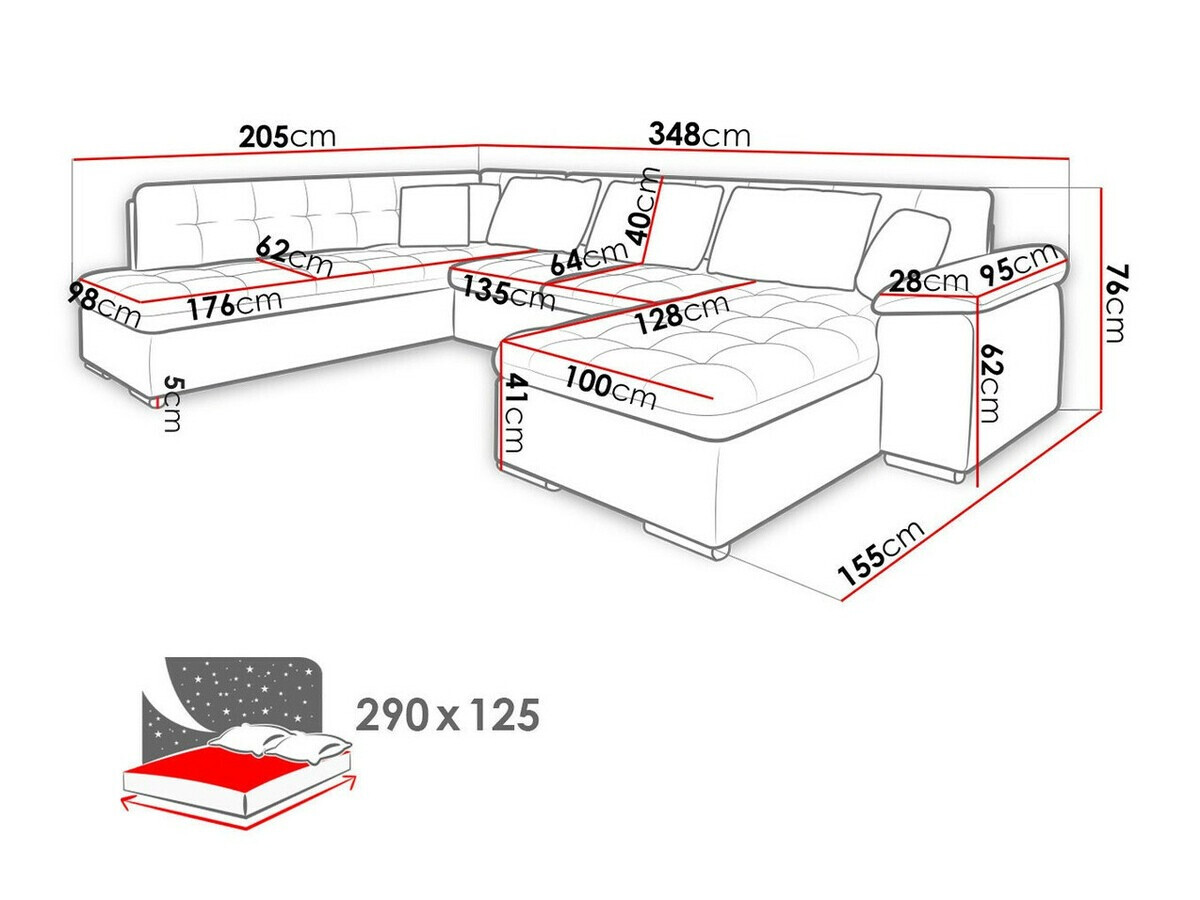 Colțar Comfivo Gemma VI (Magic Velvet 2225-151 + Venus Velvet 2941)