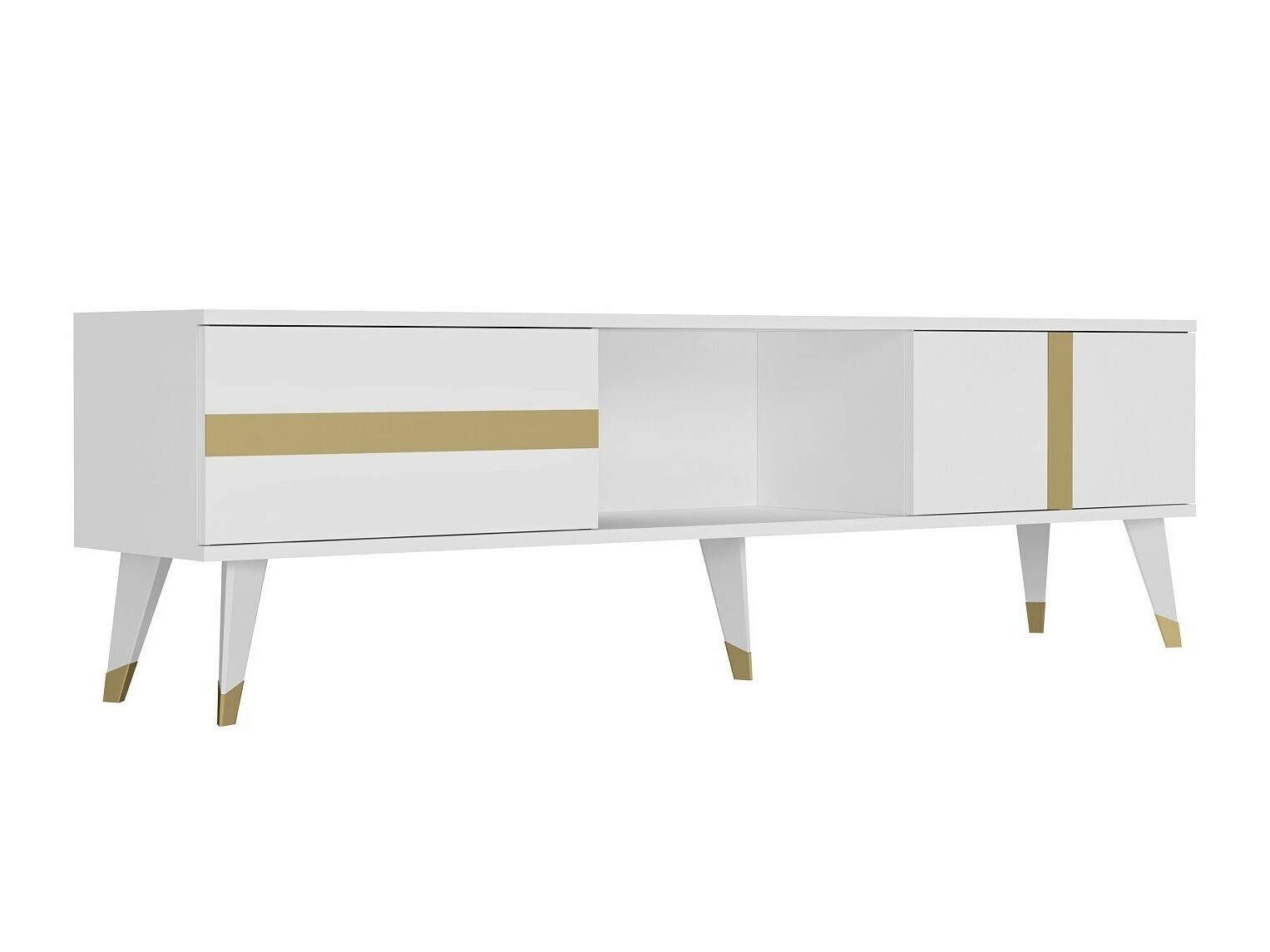 Comodă TV Kailua 1871 (Alb + Auriu)