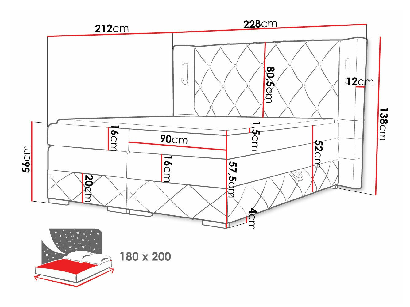 Pat boxspring Historia (Kameleon 09)