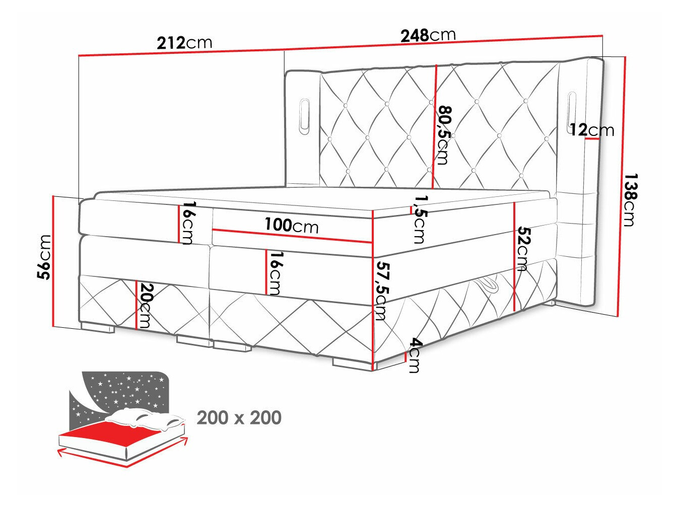 Pat boxspring Historia (Kameleon 09)