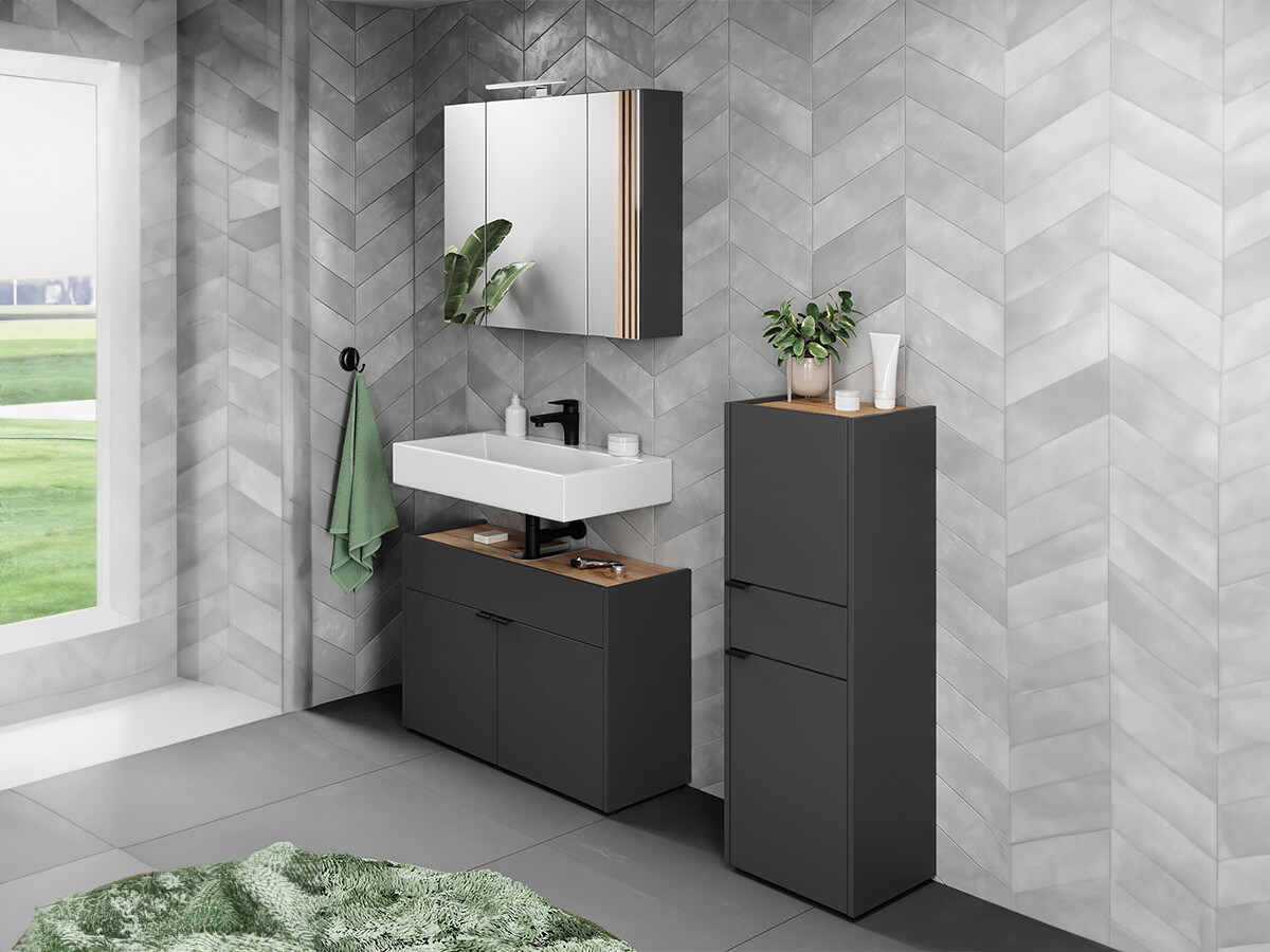 Set baie Ventei 106 (Grafit + Navarra stejar)