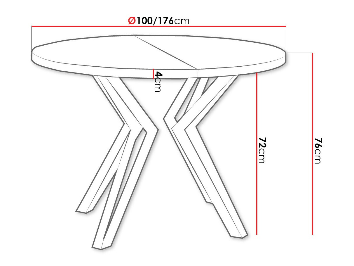 Masă Oswego 111 (Stejar Craft auriu + Negru)